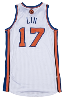 2011-2012 Jeremy Lin Game Used New York Knicks Home Jersey